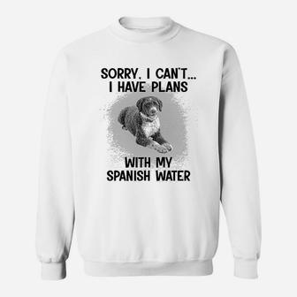 Sorry I Cant I Have Plans With My Spanish Water Sweat Shirt - Seseable