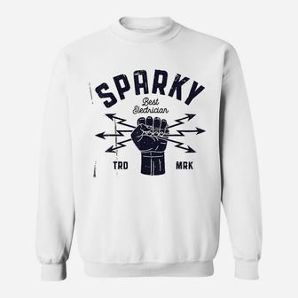 Sparky Electrician Funny Lineman Dad Retro Vintage Gifts Men Sweat Shirt - Seseable