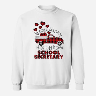 Special Delivery Hug And Kisses School Secretary Sweat Shirt - Seseable