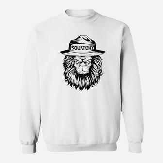 Squatchy Bigfoot Sasquatch Hat Smokey Vintage Bear Sweat Shirt - Seseable