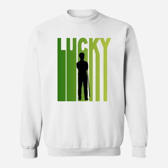 St Patricks Day Lucky Billiards Funny Sport Lovers Gift Sweat Shirt - Seseable