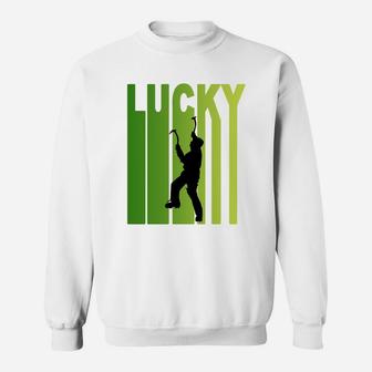 St Patricks Day Lucky Climbing Funny Sport Lovers Gift Sweat Shirt - Seseable