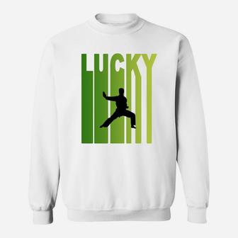 St Patricks Day Lucky Martial Arts Funny Sport Lovers Gift Sweat Shirt - Seseable