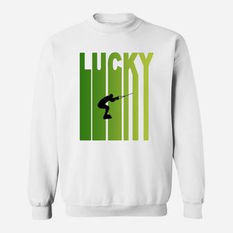 St Patricks Day Lucky Water Skiing Funny Sport Lovers Gift Sweat Shirt - Seseable