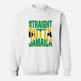 Straight Outta Jamaica Gift Flag Pride T-shirt Sweat Shirt - Seseable