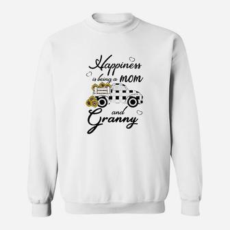 Sunflower Grandma Happiness Is Being A Mom And Granny Sweat Shirt | Seseable UK