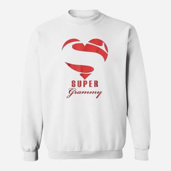 Super Grammy Superhero Gift Mother Father Day Sweat Shirt - Seseable