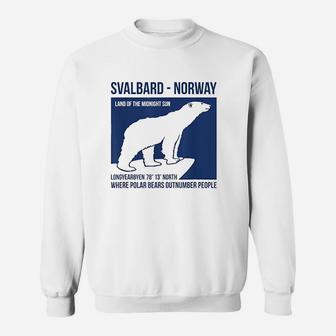 Svalbard Norway Polar Bear Spitsbergen Longyearbyen Sweatshirt