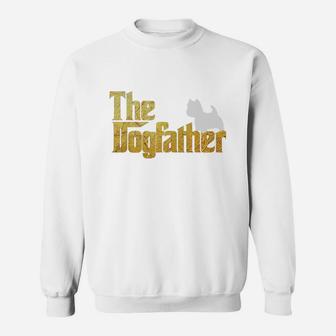 The Dogfather Pitbull Dog Dad Father s Day Sweat Shirt - Seseable