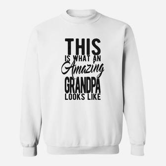 This Is What An Amazing Grandpa Looks Lke Funny Family Sweat Shirt - Seseable