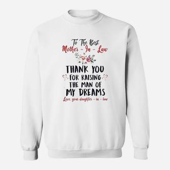 To The Best Mother In Law Thank You Sweat Shirt - Seseable