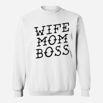Trendy Mom Raglan Wife Mom Boss Royal Boutique Sweat Shirt - Seseable