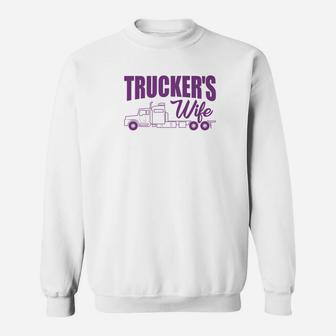 Trucker Truckers Wife Truck S Women Mom Nana Gifts Sweat Shirt - Seseable