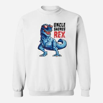 Unclesaurus T Rex Uncle Saurus Dinosaur Men Daddy Sweat Shirt - Seseable