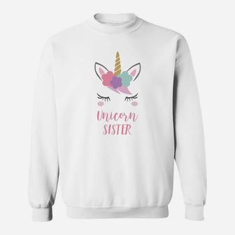 Unicorn Big Sister Gift Unicorn Sister Sweat Shirt - Seseable