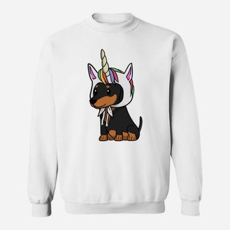 Unicorn Dachshund Funny Doxie Dog Sweat Shirt - Seseable
