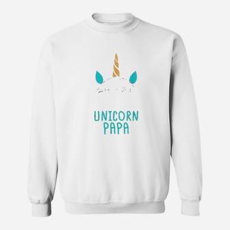 Unicorn Papa Art Sweat Shirt - Seseable