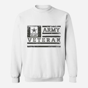 United States Army Veteran American Flag Graphic Sweat Shirt - Seseable