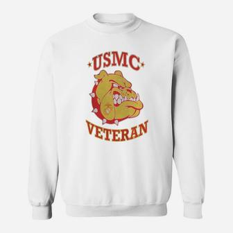 Us Marine Veteran Bulldogs Sweat Shirt - Seseable