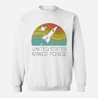 Us Space Force Retro Vintage Usa Funny Military Sweat Shirt - Seseable