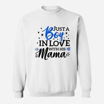 Ust A Boy In Love With His Mama Raglan Sweat Shirt - Seseable