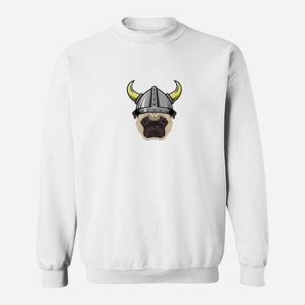 Viking Pug Skol Vintage Pug Dog Sweat Shirt - Seseable