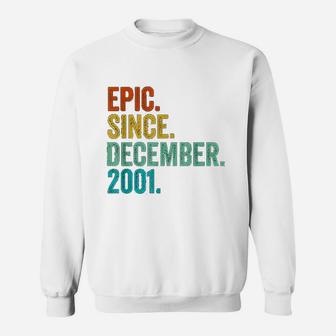 Vintage 21st Years Old Gift Epic Since December 2001 Sweat Shirt - Seseable