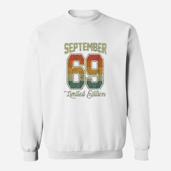 Vintage 52nd Birthday September 1969 Sports Jersey Sweat Shirt - Seseable