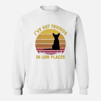 Vintage Abyssinian I Have Got Friends In Low Places Cat Lovers Sweat Shirt - Seseable