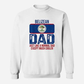 Vintage Belizean Dad Belize Flag Design For Fathers Day Sweat Shirt - Seseable