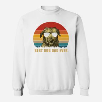 Vintage Best Dog Dad Ever T Shirt Irish Wolfhound Shirts Sweat Shirt - Seseable