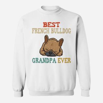 Vintage Best French Bulldog Grandpa Funny Sweat Shirt - Seseable