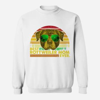 Vintage Best Rottweiler Mom Ever Dog Mommy Mother Sweat Shirt - Seseable