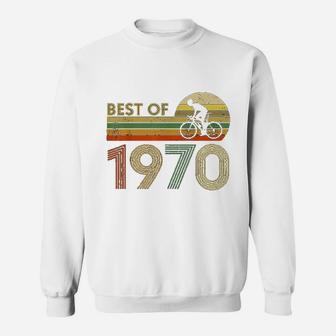 Vintage Bicycle Best Of 1970 Birthday Cycling Sweat Shirt - Seseable