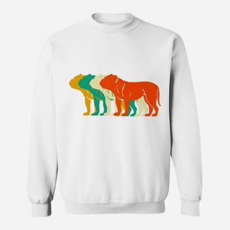 Vintage English Bulldog Dog Lover Mom Dad Kids Gift Sweat Shirt - Seseable