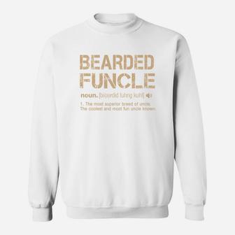 Vintage Funny Bearded Funcle Definition Sweat Shirt - Seseable