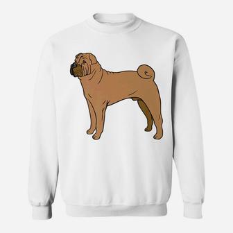 Vintage Graphic Sharpei Dog Art Sweat Shirt - Seseable
