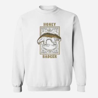 Vintage Honey Badger Animal Retro Clothing Art Gift Sweat Shirt - Seseable