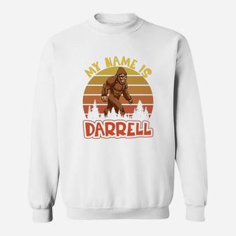 Vintage My Name Is Darrell Bigfoot Believers Sweat Shirt - Seseable