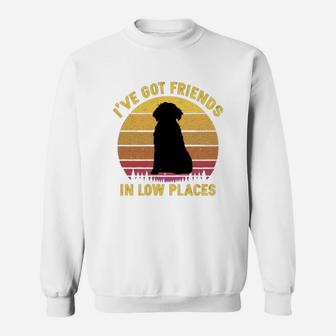 Vintage Portuguese Water Dog I Have Got Friends In Low Places Dog Lovers Sweat Shirt - Seseable