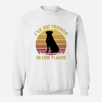 Vintage Rottweiler I Have Got Friends In Low Places Dog Lovers Sweat Shirt - Seseable