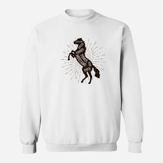 Vintage Runner Rider Horse Inspirational Sweat Shirt - Seseable