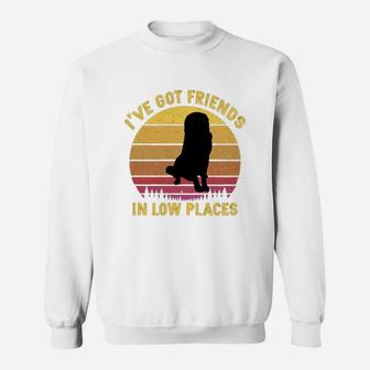 Vintage Saint Bernard I Have Got Friends In Low Places Dog Lovers Sweat Shirt - Seseable