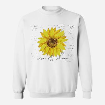 Vintage Sunflower Rise And Shine Sweat Shirt - Seseable