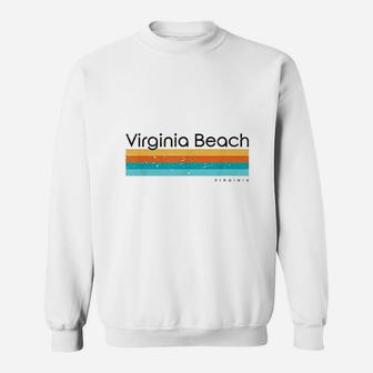 Vintage Virginia Beach Virginia Va Retro Design Sweat Shirt - Seseable