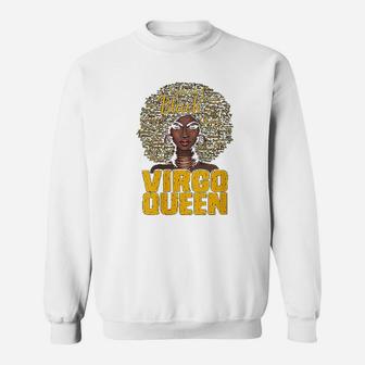 Virgo Queen Black Woman Afro Natural Hair African American Sweat Shirt - Seseable