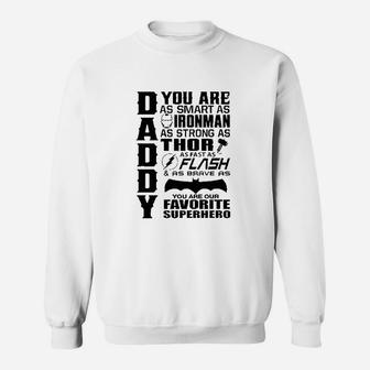 Vizor Daddy Superhero Super Dad Funny Dad Super Gifts For Dad Sweat Shirt - Seseable