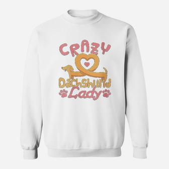 Weenie Dog Mom Weiner Dog Mama Crazy Dachshund Lady Sweat Shirt - Seseable