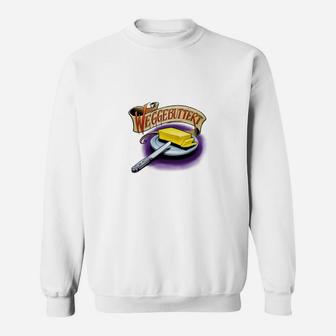 Wegebutter Grafik Sweatshirt Herren, Lustiges Butter-Messer Design - Seseable