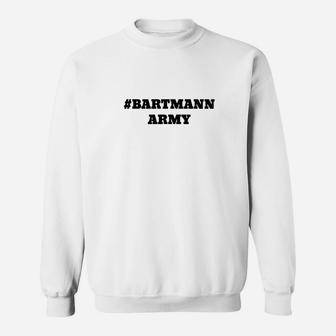 Weißes Sweatshirt #BARTMANN ARMY, Trendiges Tee für Bartfans - Seseable